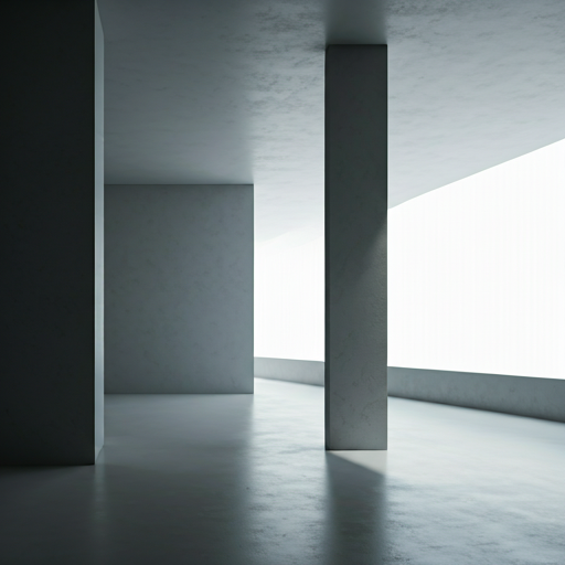 Modern minimalist architectural interior